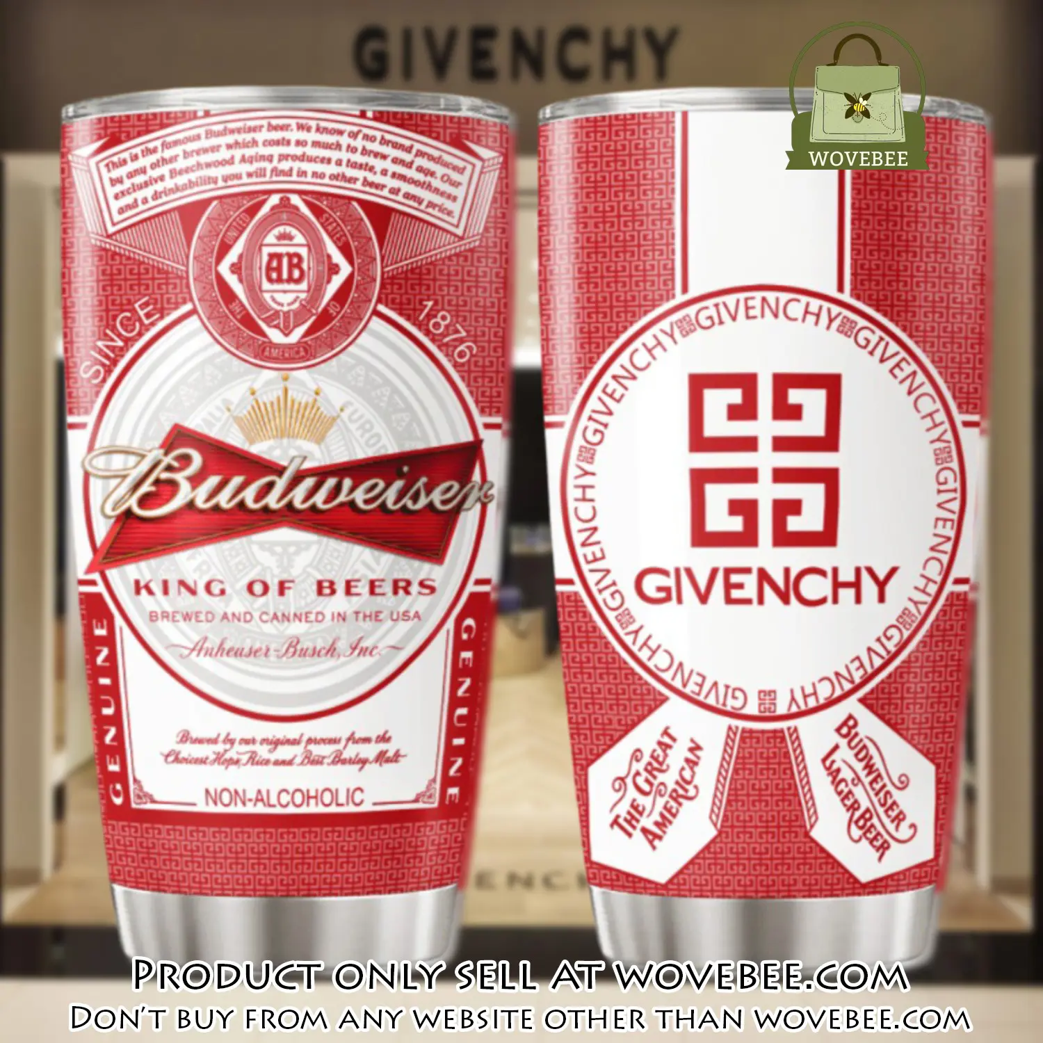 Givenchy budweiser stainless steel tumbler 20oz30oz wvb0514545